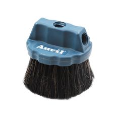 a blue and black brush head on a white background