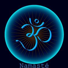 the namaste symbol is shown in blue