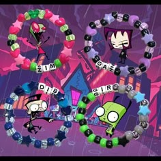 2000s Nickelodeon, Scene Kandi, Invader Zim Gir, Pulseras Kandi, Zim Gir, Jhonen Vasquez