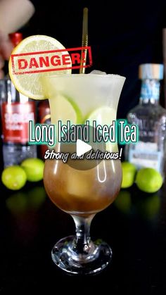 the long island iced tea is ready to be served