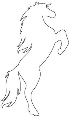 the outline of a horse's head