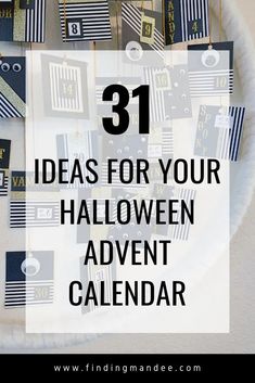 31 ideas for your Halloween advent calendar; how to make an advent calendar for Halloween Halloween Countdown Calendar Diy, Make An Advent Calendar, Halloween Party Activities, Halloween Countdown Calendar, Christian Halloween