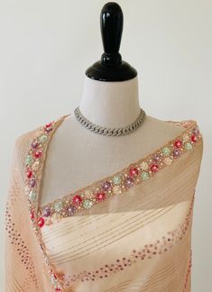 Hand Work Saree Border, Festive Pearl Embroidered Fabric For Celebrations, Festive Celebration Pearl Embroidered Fabric, Multicolor Embellished Embroidered Fabric For Designer Wear, Embellished Multicolor Embroidered Fabric For Designer Wear, Embellished Multicolor Embroidered Dupatta For Party, Multicolor Embellished Embroidered Fabric For Reception, Multicolor Embellished Embroidered Fabric For Wedding, Embroidered Embellished Multicolor Fabric For Wedding