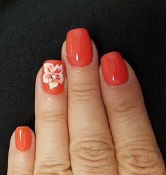 Island Holiday Nails, Honolulu Nails, Island Nails Tropical, Luau Nails, Moana Nails, Tropical Flower Nails, Hawaiian Flower Nails, Hawaii 2023, Island Nails