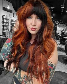 49 Very Edgy Hairstyles to Copy in 2024 Cheveux Oranges, Edgy Haircuts, Long Red Hair, Edgy Hair, Hair Color And Cut, Tone Hair, Hair Inspiration Color, Long Red