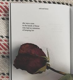 an open book with a flower on it