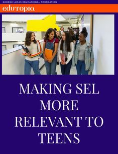 a group of young women standing next to each other with the words making sell more relevant to teens