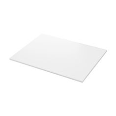 a white cutting board on a white background