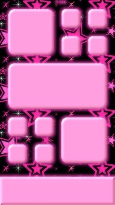 a pink background with stars and squares in the shape of rectangles on top of each other