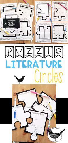 the literature circle is filled with puzzles and writing materials to help students practice their reading skills