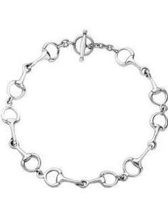 Petite Sterling Silver Snaffle Bit Link Bracelet Classic Sterling Silver Bracelet With Toggle Clasp, Elegant Adjustable Jewelry For Shows, Elegant Sterling Silver Bracelet With Toggle Clasp For Everyday, Elegant Sterling Silver Bracelet With Toggle Clasp, Elegant Round Sterling Silver Bracelet With Toggle Clasp, Elegant Sterling Silver Jewelry For Shows, Snaffle Bit, Horse Accessories, Cheap Online Shopping