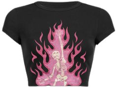 Fire Skeleton, Techno Fashion, Pink Fire, Stitch Hoodie, Sci Fi Fashion, Skeleton Print, Crop Top Hoodie, Goth Dress, Backless Mini Dress