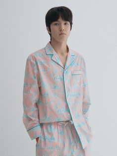 Composition : Number of 60 Digital Prints / Cotton 100%Color : PINKCountry of Origin : Republic of Korea Korean Mens Pajamas, Mens Pajamas, Sleepwear Robe, Printed Cotton, Pajamas, Composition, Digital Prints, Mens Outfits, The Originals