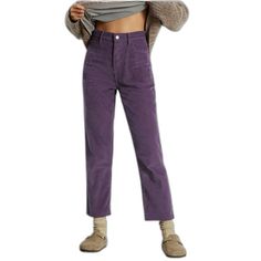 Cropped Corduroy Jeans By Pacsun Features: Straight Leg High Rise Purple Color Solid Print 5 Pockets Style Button Closure Rigid Corduroy Fabric New With Tags In Perfect Condition. Measures Approximately Laying Flat: Length: 37.5" Inseam: 26.5" Waist: 13" Rise: 11.5" Questions And Offers Are Welcomed! Pacsun Jeans, Corduroy Jeans, Corduroy Fabric, Corduroy Pants, Pacsun, Purple Color, Straight Leg, High Rise, Women Jeans