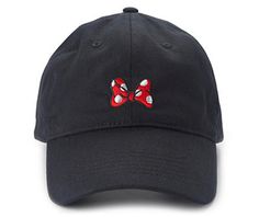 Disney 2023, Minnie Bow, Minnie Mouse Bow, Embroidered Hats, Big Lots, Red Bow, Trendy Accessories, On Vacation, Back Strap