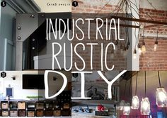 an industrial rustic diy project with mason jars and lights