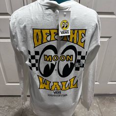 Vans Mooneyes Mens Medium Long Sleeve Shirt Rare! Nwt Brand New Never Worn. Limited Discontinued Vans/ Mooneyes Collab White Casual T-shirt With Moon Print, Casual White Tops With Moon Print, Medium Long, Long Sleeve Shirt, Sleeve Shirt, Long Sleeve Tees, Color White, Long Sleeve Shirts, Tee Shirts