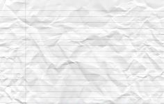 a piece of paper with lines on it and the bottom lined in white crumpled paper