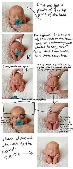 the instructions for how to take care of a newborn baby's head and hands