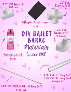 the instructions for how to make diy ballet bare materials under $ 30 each