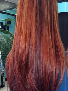 Love the dimension of this beautiful trio of color. 4RV, 7FRO/6RC, and HLG Vero color by Joico 6rc Hair Color, 4rv Hair Color, Hair Color With Highlights, Color With Highlights, Highlights Lowlights, Red Hair Inspo, Hair Color Formulas, Ginger Hair Color