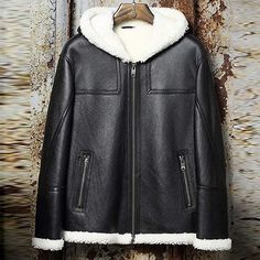 Available in our Store Pilot Leather Jacket, Sheepskin Jacket Mens, Leather Store, Jacket With Hood