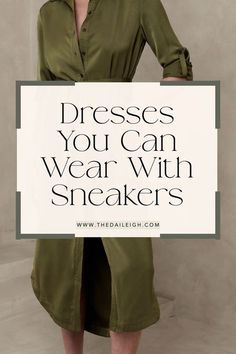 Winter Dresses With Sneakers, How To Wear Dress With Sneakers, Fall Dresses With Sneakers, Best Sneakers To Wear With Dresses, Formal Dress And Sneakers Outfit, Dresses With Sneakers Outfit, Casual Dresses With Sneakers, Dresses And Sneakers Outfit, Dressy Outfits With Sneakers