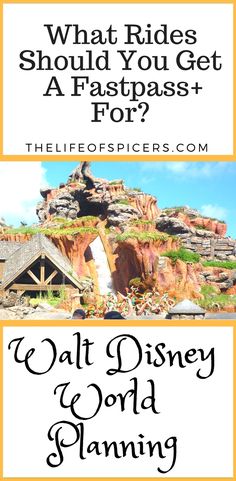 what rides should you get at walt's disney world? and how to plan it