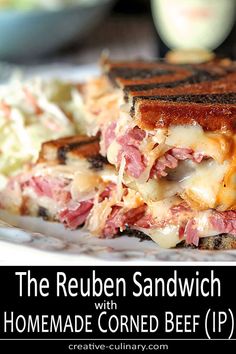 the reuben sandwich with homemade corned beef