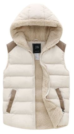 Trendy Fashion ZSHOW Women's Outerwear Vest Casual Thicken Qulited Hooded Padded Fleece Jacket, Womens jacket Winter Puffer Vest, Winter Puffer, Outdoor Vest, Winter Vest, Outwear Women, Hooded Vest, Outerwear Vest, Casual Vest, Fleece Vest