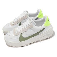 Nike Wmns AF1 PLT.AF.ORM White Oil Green Women LifeStyle Casual Shoes FJ4739-100 | eBay Green Sneakers, Women Lifestyle, Nike Air Force 1, Air Force 1, Nike Air Force, Air Force, Casual Shoes, Nike Air, Athletic Shoes