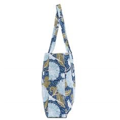 100% cotton canvas in fun fashion prints and perfectly sized for ‘Best Grab-and-Go Bag’ of the season. Step out in style with the Chrysanthemum Bird Little Shopper Tote Bag. Featuring a beautifully intricate design of soft blue chrysanthemums and graceful birds against a deep navy background, this tote is as elegant as it is functional. With its spacious interior, it’s perfect for carrying your groceries, books, or daily essentials. The sturdy handles make it easy to carry, while the durable mat Rectangular Cotton Shoulder Bag With Floral Print, Rectangular Cotton Floral Print Shoulder Bag, Blue Cotton Canvas Bag For Vacation, Summer Reversible Cotton Bags, Reversible Cotton Summer Bags, Cotton Shopping Bag With Floral Print, Rectangular Canvas Bag With Floral Print, Cotton Beach Bag For Daily Use In Spring, Rectangular Cotton Canvas Bag For Vacation