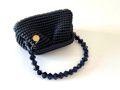 Crochet Vegan Leather Pouch Bag Evening Wedding Clutch Purse Handmade Gift Navy Blue - Etsy Elegant Handmade Blue Shoulder Bag, Elegant Blue Crochet Bag For Everyday Use, Elegant Blue Crochet Bag, Elegant Blue Rectangular Crochet Bag, Elegant Handmade Blue Crochet Bag, Elegant Blue Handmade Crochet Bag, Elegant Black Crochet Bag As Gift, Chic Blue Handmade Crochet Bag, Leather Pouch Bag