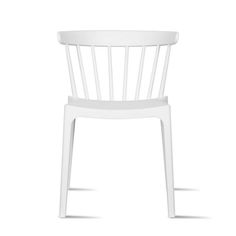 a white plastic chair on a white background