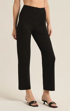 Elevate your everyday style with our new straight leg pant, featuring the structured feel of our new ponte fabric. Its versatile design effortlessly transitions from the office to daily life. Fitted Midweight Ponte: 62% Rayon, 33% Nylon, 5% Spandex High waist Front seaming detail Faux back welt pockets Mid-weight ponte Wash cold, Hang dry Straight Leg Pant, Short Kimono, Car Coat, Graphic Tops, Short Jumpsuit, Trouser Pants, Everyday Style, Straight Leg Pants, Welt Pockets