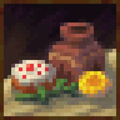 an image of a pixellated photo of some food