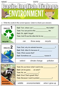 an english language worksheet with pictures and words to help students understand the environment