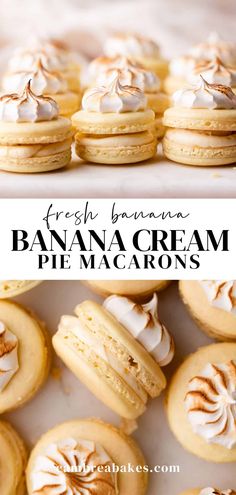 fresh bananas and banana cream pie macarons are the perfect dessert for any occasion