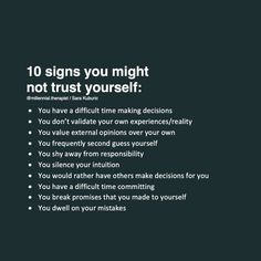 Self Trust, Positive Self Affirmations, Mindful Living, Healthy Mind, Coping Skills, Self Improvement Tips