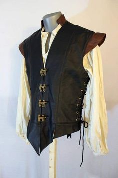 Plague Muffins, Leather Jerkin, Ren Fest, Steampunk Costume, Skyfall, Fantasy Clothing