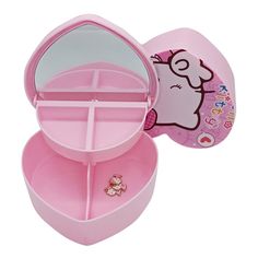 PRICES MAY VARY. Cute jewelry case: Large-capacity double-layer cartoon treasure box with mirror, small in size but large in capacity, four-compartment design and large storage space, which can hold most jewelry and cosmetics. Pink jewelry box for women: 13.5*12*6 cm, lightweight and space-saving, especially suitable for daily use or travel. It will look great on the dressing table and shelf without taking up much space. Anime jewelry organizer for girl: High-quality ABS environmentally friendly materials, 2 layers 4 compartments to store jewelry and hair accessories of different materials, can prevent scratches and damage to the jewelry. Cute anime jewelry box is beautiful and durable. Keep your jewelry organized. Cute gift: cute small pendant charm jewelry making accessories 3 pieces of Cute Things To Buy On Amazon, Space Anime, Kids Jewelry Box, Pink Jewelry Box, Hello Kitty Jewelry, Hello Kitty Rooms, Cartoon Kawaii, Jewelry Display Box, Girls Jewelry Box