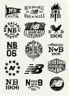 an old black and white poster with various logos on it's side, including the number