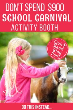 image shows girl petting goat at a school carnival Carnival Tickets