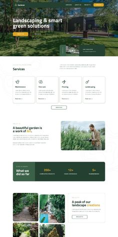 the website design for landscaping company