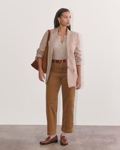 The Sailor Pant in Corduroy Toasted Coconut – Everlane Pretty Watches, Sailor Pants, Men's Sweatpants, The Sailor, Trouser Pants Women, Corduroy Pants, Daily Fashion, Short Hair Cuts, Light Brown