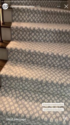 an image of stairs with carpet on them