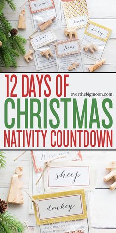 the twelve days of christmas nativity count down with free printables and instructions