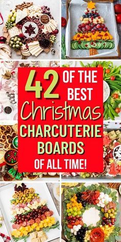 the cover of 42 of the best christmas charcuterie boards of all time,