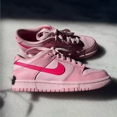 Nike Dunk Low Med Soft Pink/Pink Size 5 (Boys) Equivalent To Approx 6.5 In Women’s. Not Brand New! Has Light Wear Casual Pink Skate Shoes With Rubber Sole, Pink Lace-up Skate Shoes, Pink High-top Skate Shoes With Boost Midsole, Trendy Pink Sneakers With Boost Midsole, Trendy Pink Skate Shoes With Laces, Trendy Pink Lace Skate Shoes, Pink Skate Shoes With Boost Midsole For Streetwear, Pink Skate Shoes With Rubber Sole And Round Toe, Pink Round Toe Skate Shoes For Streetwear