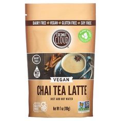 a bag of vegan chai tea latte